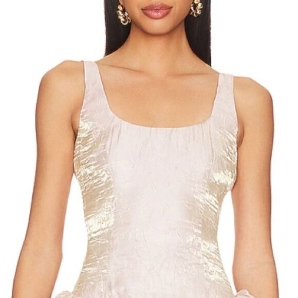 NWT NBD Revolve Anndreah Mini Dress in Blush Metallic Small - Picture 3 of 15